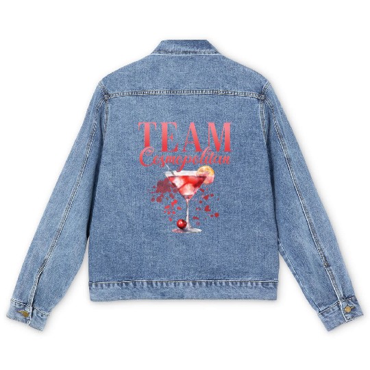 Cocktail Bartender Team Cosmopolitan Men's Denim Jackets