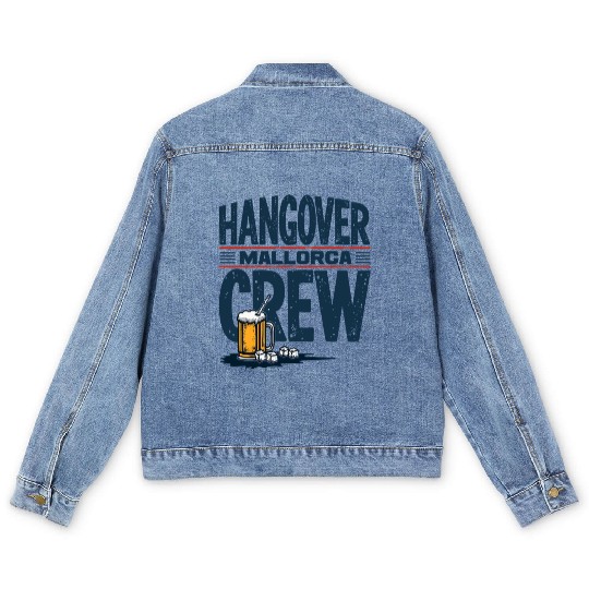 Hangover Crew Mallorca Party Men's Denim Jackets party animal