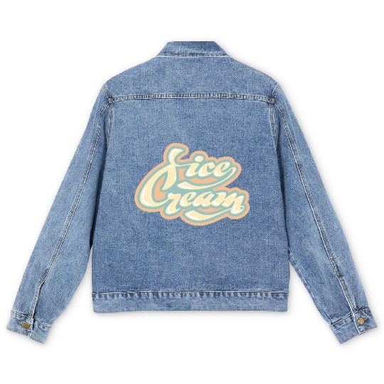Whimsical Ice Cream Delight Men's Denim Jackets