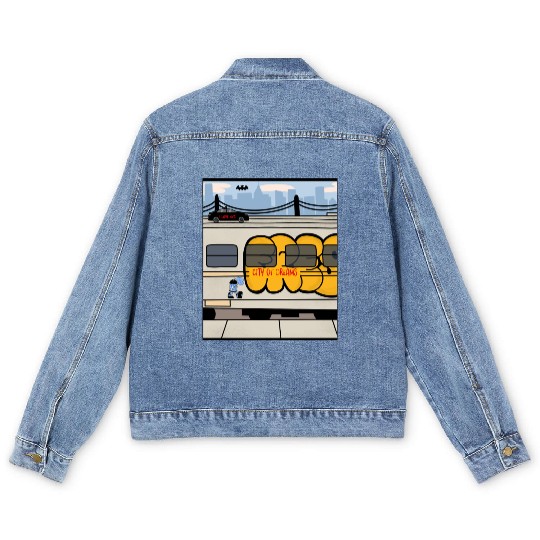 New York City – City of Dreams | NYC Skyline Men's Denim Jackets
