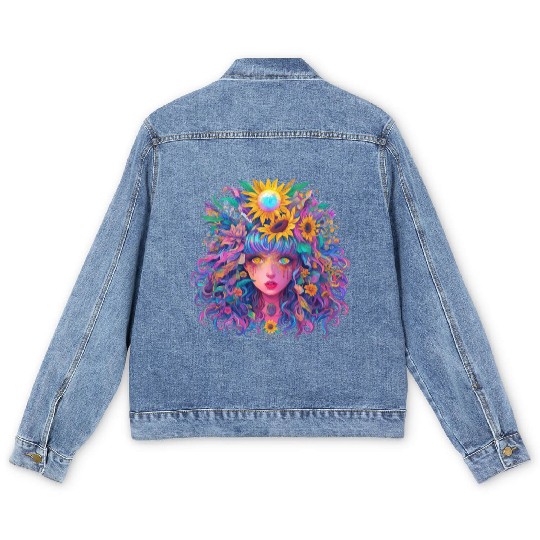 Sunflower seeds Men's Denim Jackets