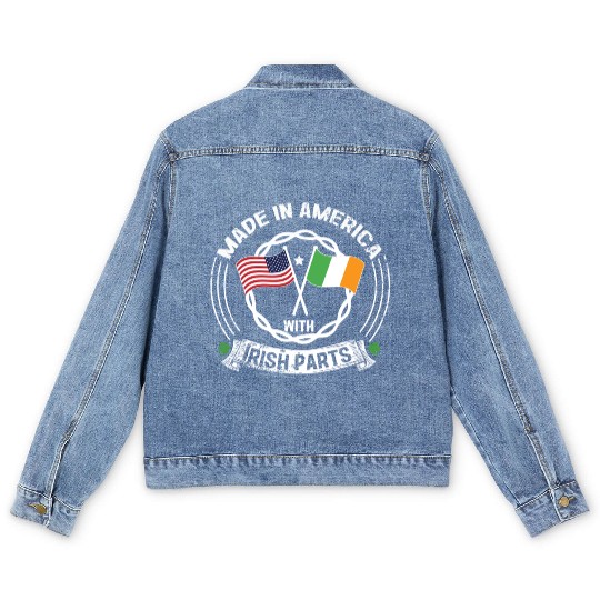 Made In America With Irish Parts USA US Men's Denim Jackets