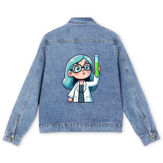Chibi Chemist's Discovery Men's Denim Jackets
