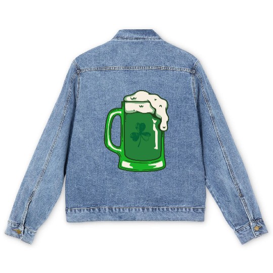 Green Beer Men's Denim Jackets