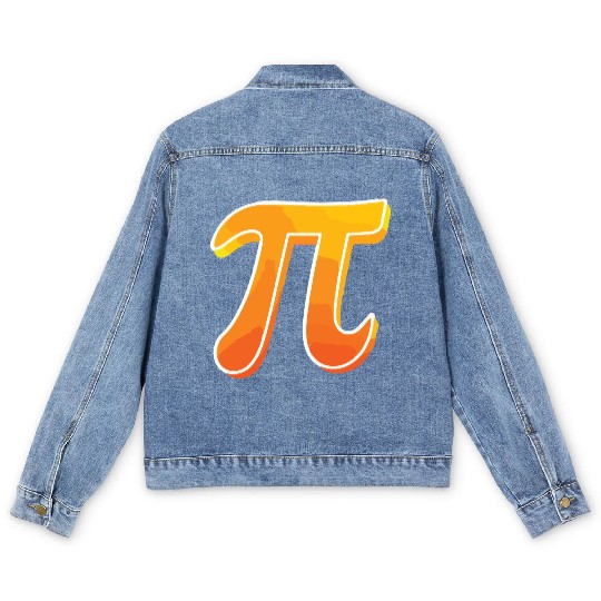 Pi Day Math Lover – Geeky & Fun Design Men's Denim Jackets