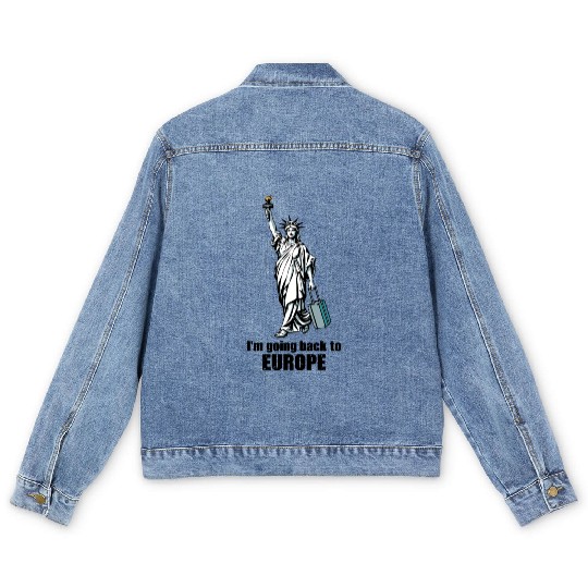 Funny Statue of Liberty USA America Sarcasm Men's Denim Jackets