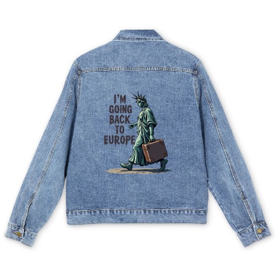 Funny Statue of Liberty USA America Sarcasm Men's Denim Jackets
