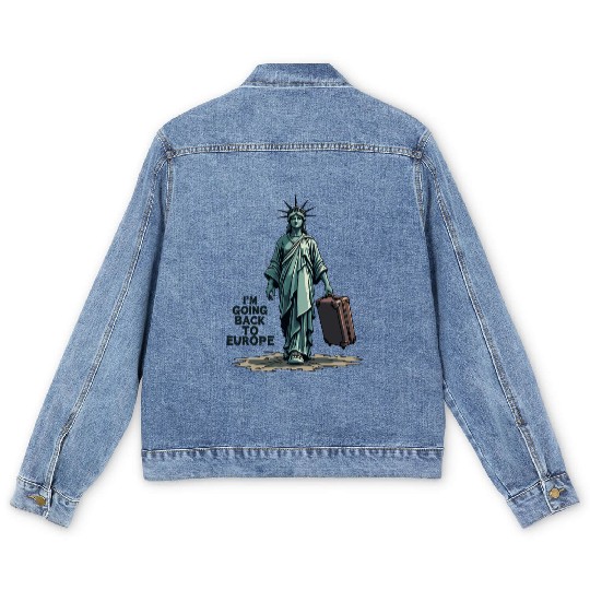 Funny Statue of Liberty USA America Sarcasm Men's Denim Jackets