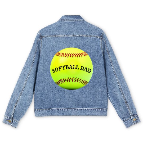 Softball Dad Men's Denim Jackets