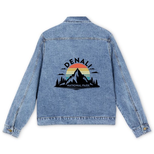 Retro Denali National Park US Vintage Denali Men's Denim Jackets