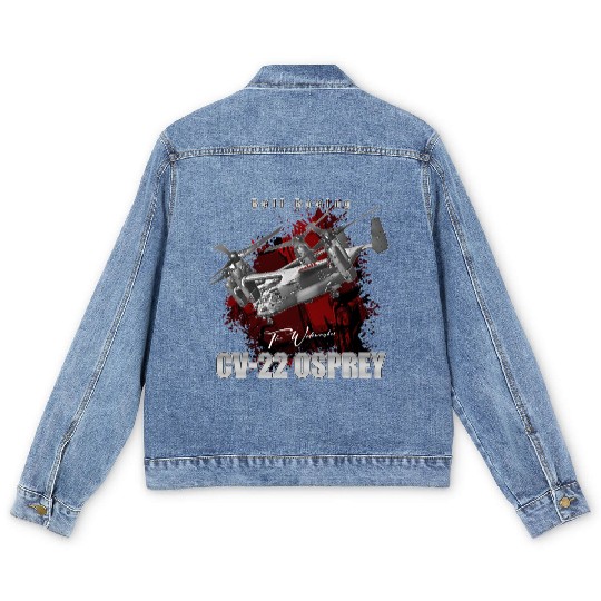 CV22 Osprey Us Air Force Hybrid Aircraft Men's Denim Jackets