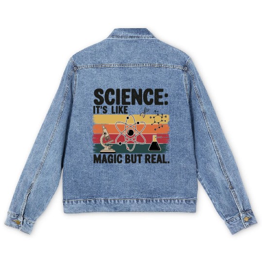 Science: It's Like Magic But Real Modern Atomic Men's Denim Jackets