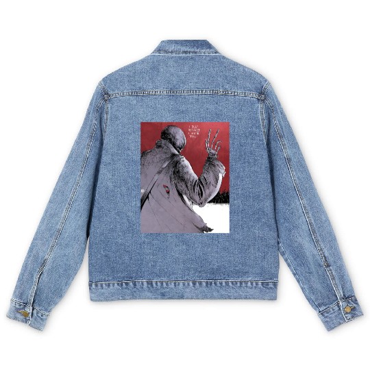 Dark Gothic Skeleton Art Horror Aesthetic Street Men's Denim Jackets