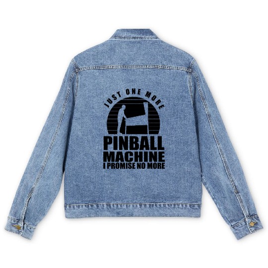 Funny Pinball Player Flipper Pinballer Flipping Men's Denim Jackets