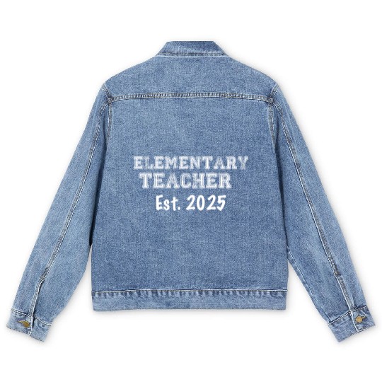 Elementary Teacher Graduation Gift 2025 Men's Denim Jackets