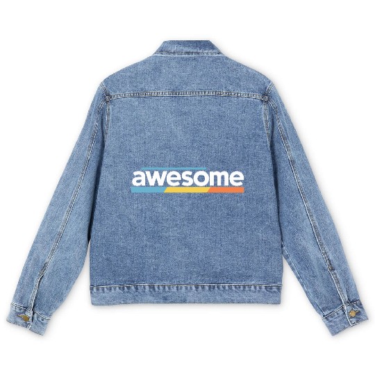 Awesome Typography Design Men's Denim Jackets