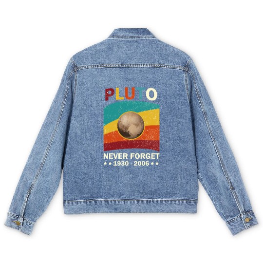 Pluto Never Forget Tribute 1930-2006 Men's Denim Jackets