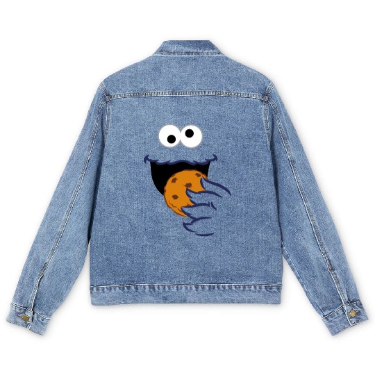 Sesame Street Costume Design Cookie Monster Men's Denim Jackets