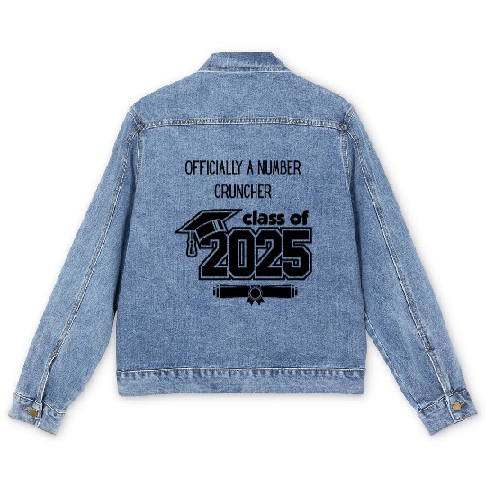 Official A Number Cruncher Class of 2025 Men's Denim Jackets