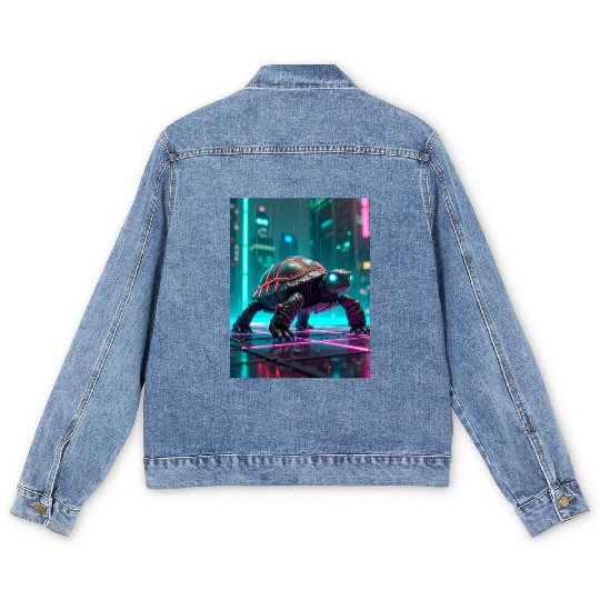 Cyberpunk Turtle Men's Denim Jackets