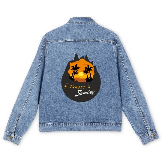 sunset sunday Men's Denim Jackets
