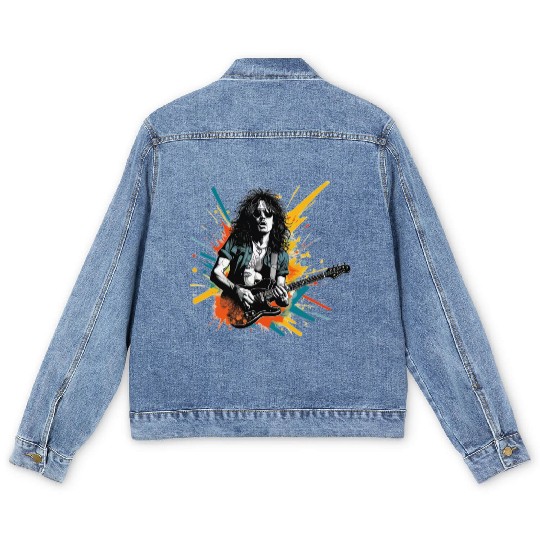 Rock and Roll Youth Avatar Stickers Men's Denim Jackets