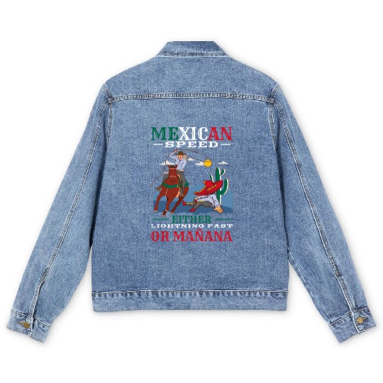 Mexico Themed Costume For Hispanic Heritage Month Men's Denim Jackets