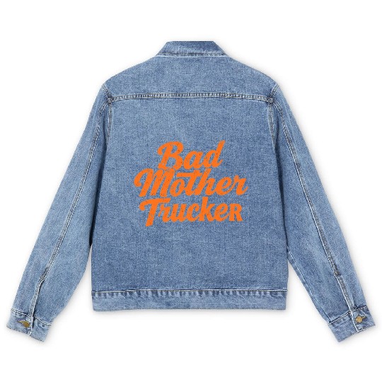 pulp fiction-"Bad motherTrucker" Men's Denim Jackets