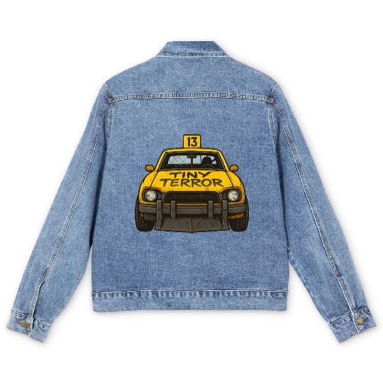 Compact Demolition Derby Design Wreck Event Racing Men's Denim Jackets