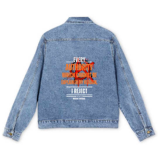 Anarchist Philosophy Bakunin Series Men's Denim Jackets
