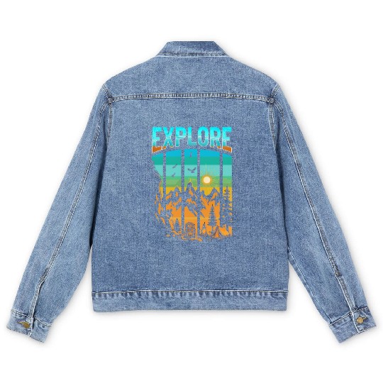 Apex Ascent: Embrace the Untamed Horizon Men's Denim Jackets