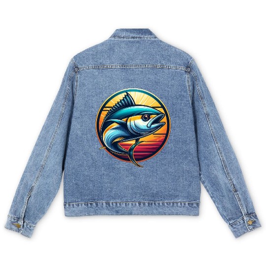 Yellowfin Tuna – Ocean Wanderer Men's Denim Jackets