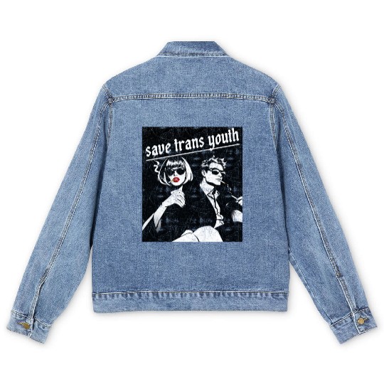 Save trans youth classic vintage Men's Denim Jackets