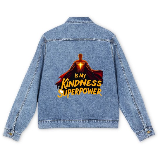 Superpower Kindness Men's Denim Jackets