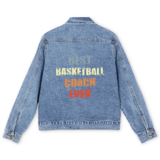 Basketball Coach Motivation Men's Denim Jackets