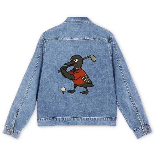 Angry Golf Loon Men's Denim Jackets