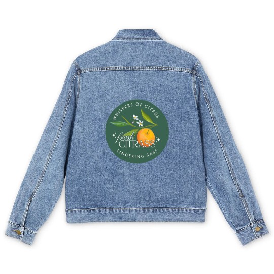 Elegant Citrus Branding Design Men's Denim Jackets