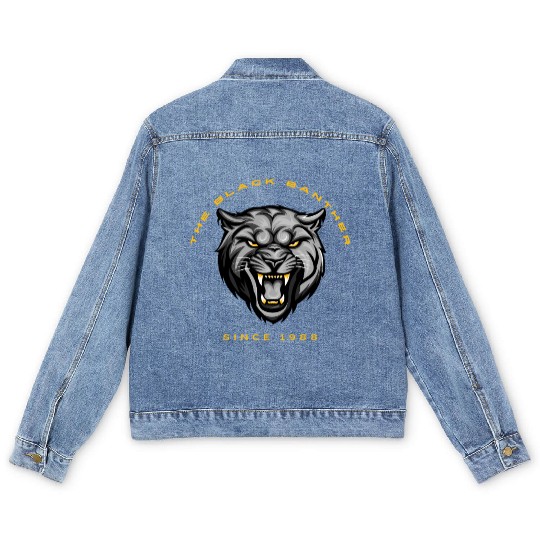Fierce Black Panther Men's Denim Jackets – Bold,Wild & Stylish