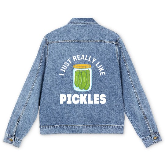 Pickles Fermented Food Cucumber Pickle Men's Denim Jackets