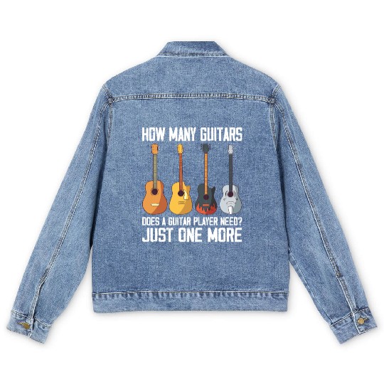 How many guitares for guitarist guitar player Men's Denim Jackets