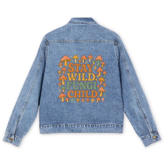 Stay Wild Fungi Child Men's Denim Jackets