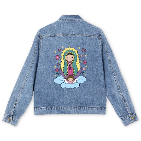 Our Lady of Guadalupe Mexico for Kids Toddlers Men's Denim Jackets