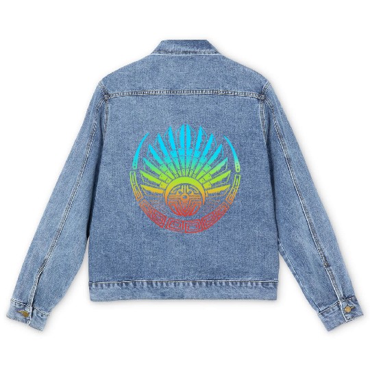 Mayan And Aztec Quetzalcoatl Maya Tribal Men's Denim Jackets