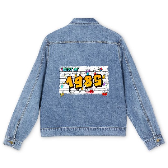 Best of 1985 Graffiti – 40 Years of Neon Nostalgia Men's Denim Jackets