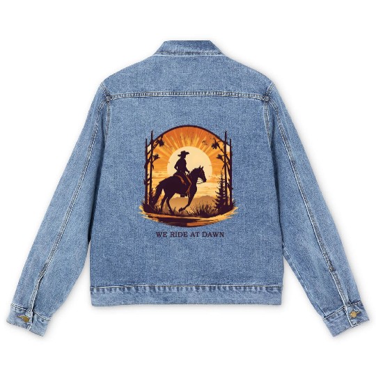 WE RIDE AT DAWN – Cowboy Spirit Edition Men's Denim Jackets