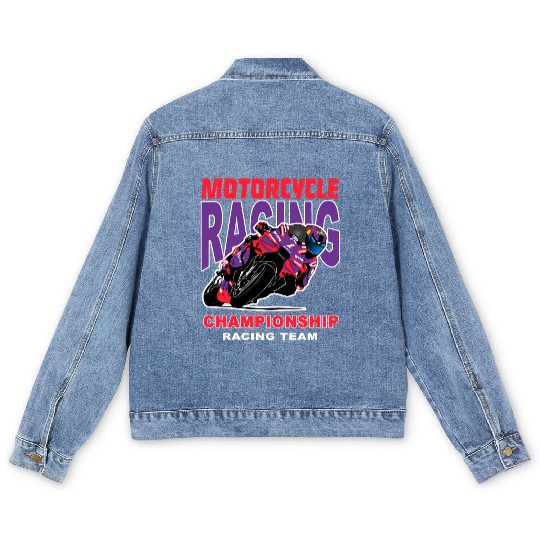 Motorcycle Racing - Superbike Men's Denim Jackets