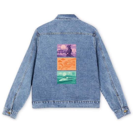 Spirit of Japan – Samurai, Food & Speed Men's Denim Jackets