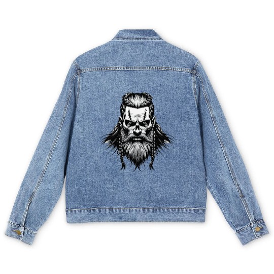 Viking Warrior Man Odin Thor Norman Walhalla Men's Denim Jackets