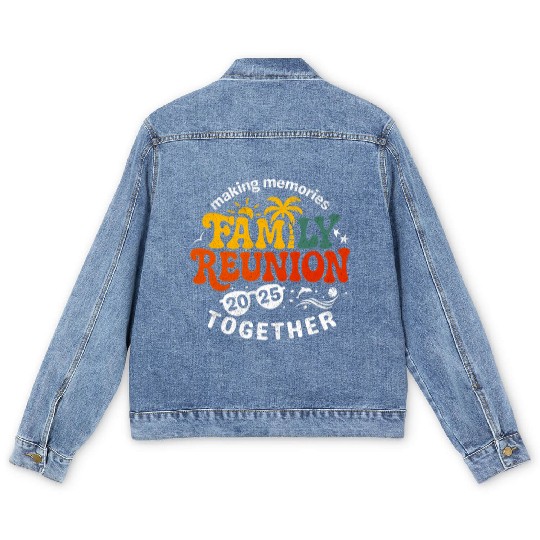 Family Reunion 2025 Matching Group Vacation Men's Denim Jackets