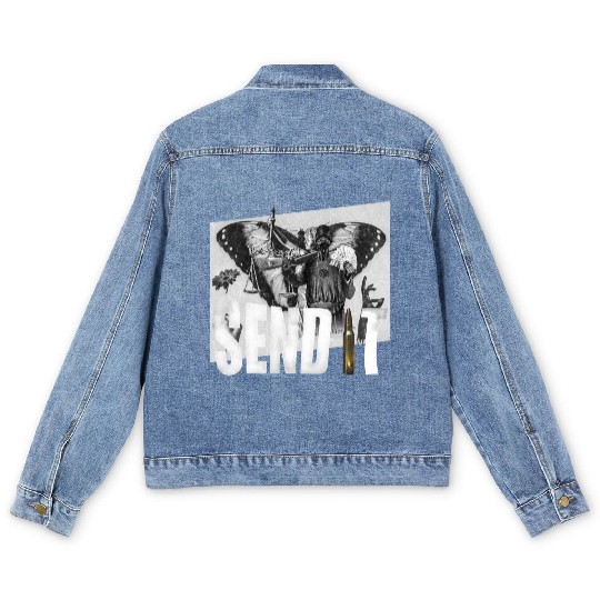 Send lawyers guns and money Men's Denim Jackets